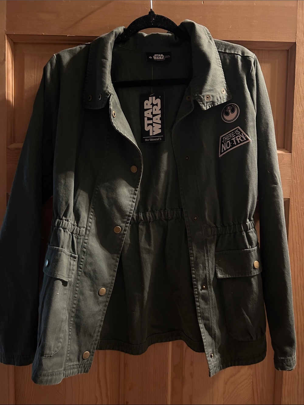 Her Universe Olive Green Star Wars Utility Jacket with Rebel Patches